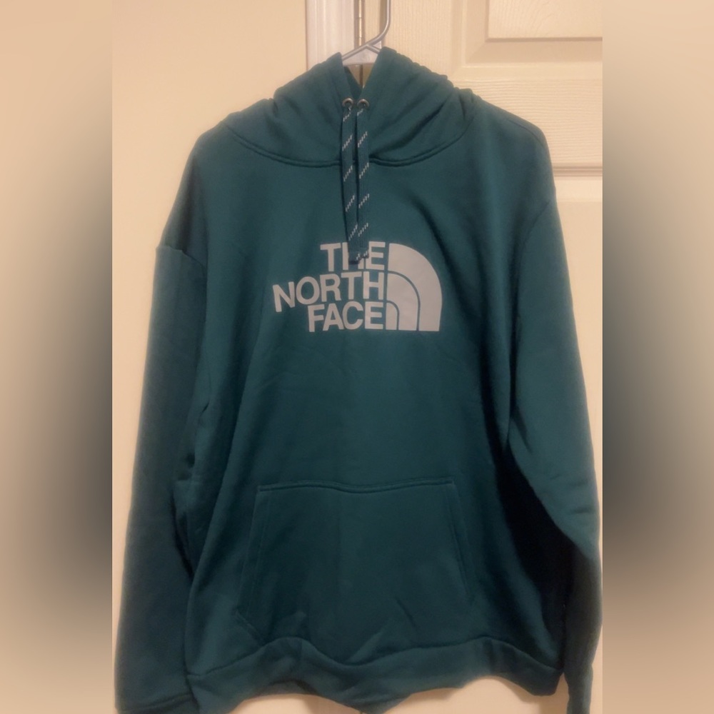 Men’s XXL North Face Hooded Sweatshirt. Hunter Green. Never Worn